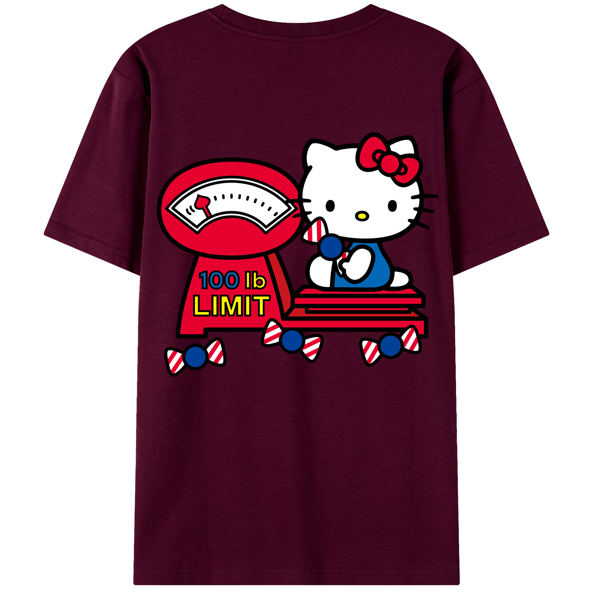 （画像用） Hello Kitty ハローキティ レディース半袖Tシャツ(バックプリント)